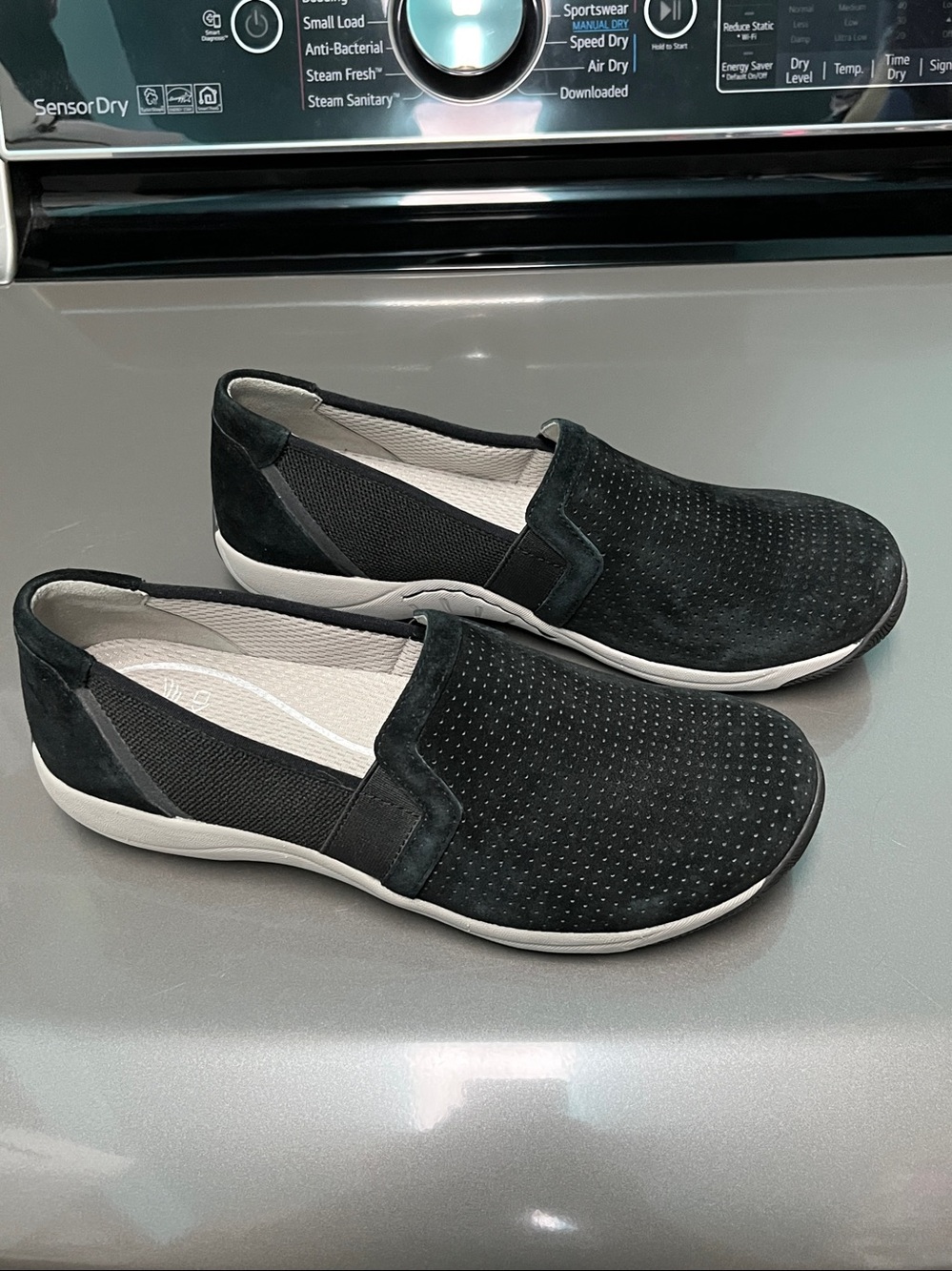 Dansko Black Slip-On Suede Sneakers